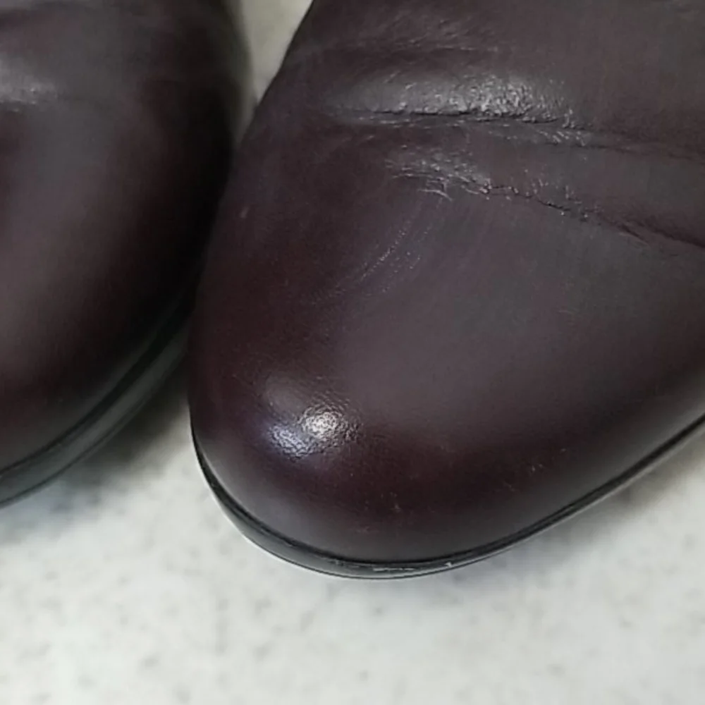 MUNRO burgundy ankle booties leather hope Size 8